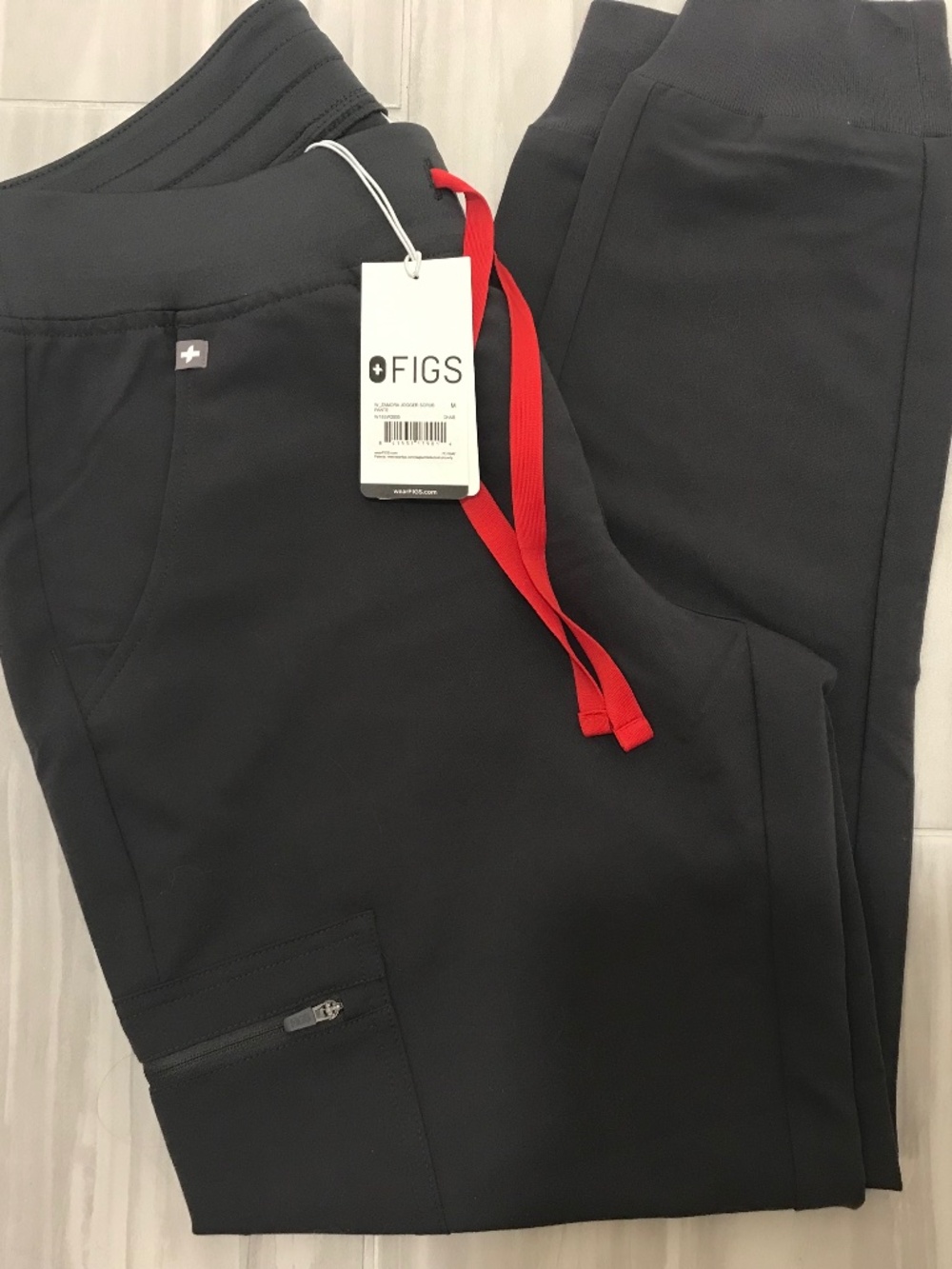 FIGS Zamora Jogger Scrub Pants Charcoal Size Medium